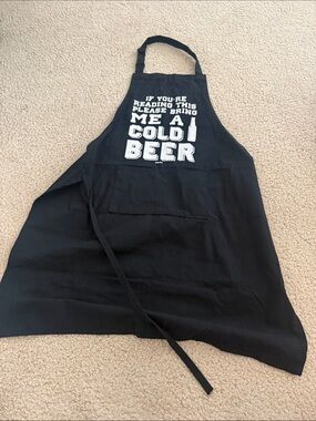 Black 'Bring Me A Cold Beer' BBQ Apron